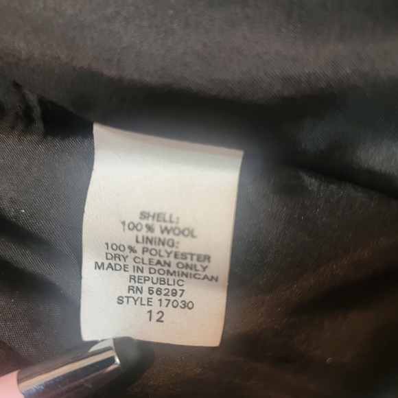 Andrea pea coat size 12, charcoal gray winter wool front buttons coat - Picture 15 of 15